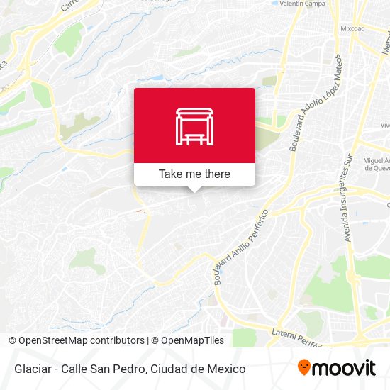 Glaciar - Calle San Pedro map