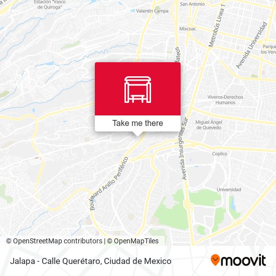 Mapa de Jalapa - Calle Querétaro