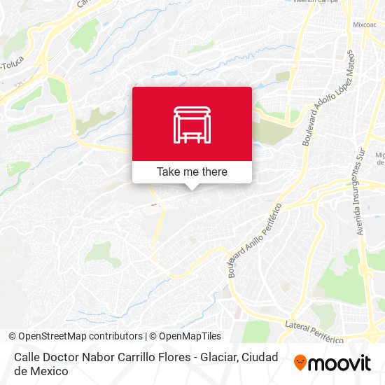 Mapa de Calle Doctor Nabor Carrillo Flores - Glaciar