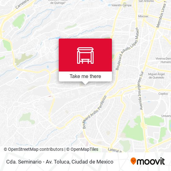 Mapa de Cda. Seminario - Av. Toluca