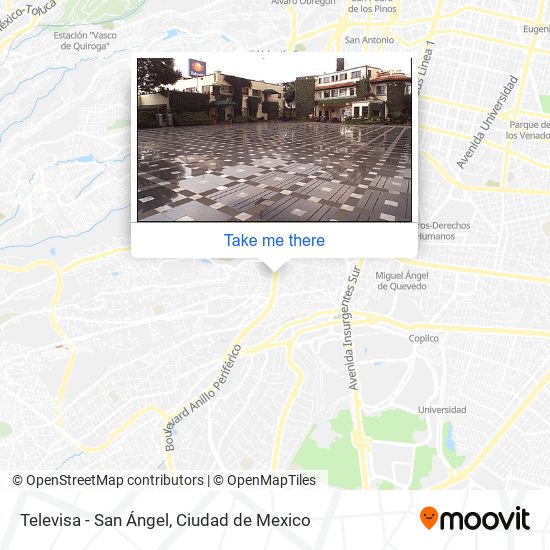 Mapa de Televisa - San Ángel