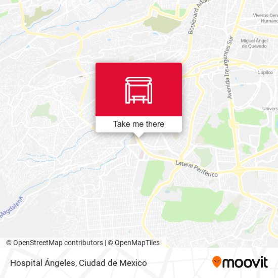 Hospital Ángeles map