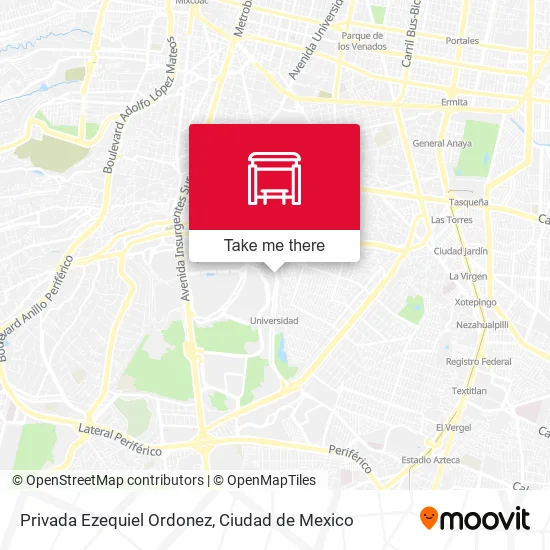 Privada Ezequiel Ordonez map