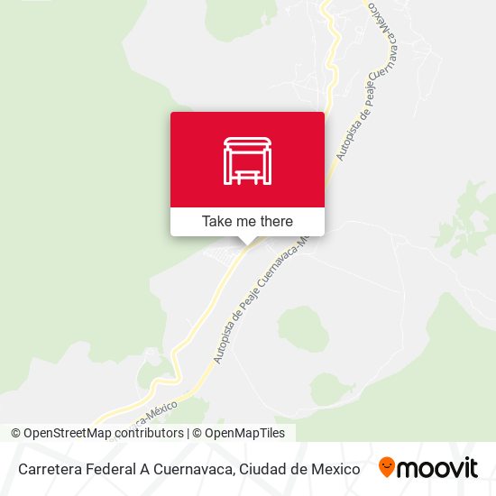Mapa de Carretera Federal A Cuernavaca
