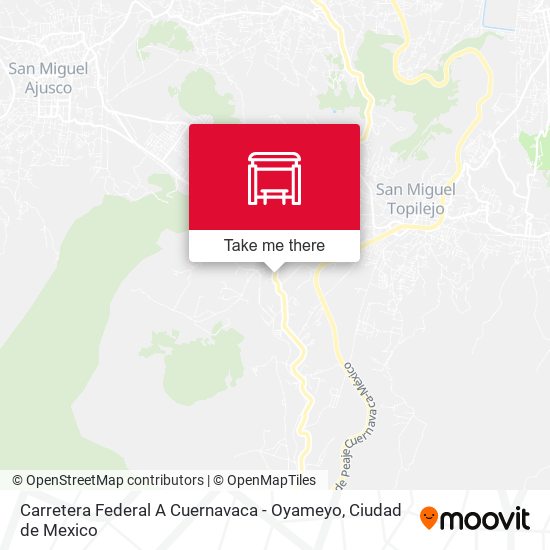 Carretera Federal A Cuernavaca - Oyameyo map
