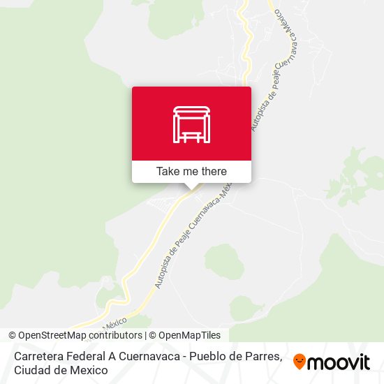 Carretera Federal A Cuernavaca - Pueblo de Parres map