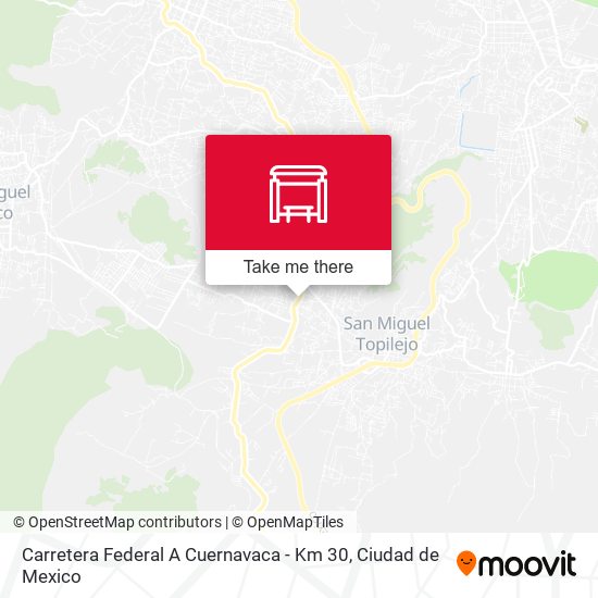Mapa de Carretera Federal A Cuernavaca - Km 30