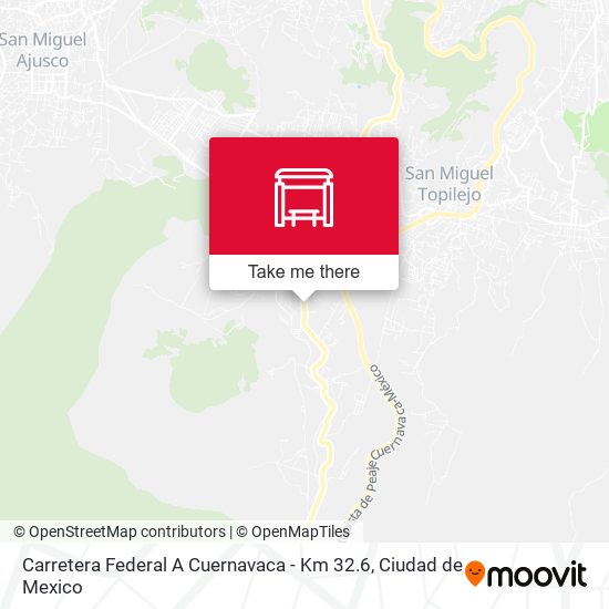 Mapa de Carretera Federal A Cuernavaca - Km 32.6
