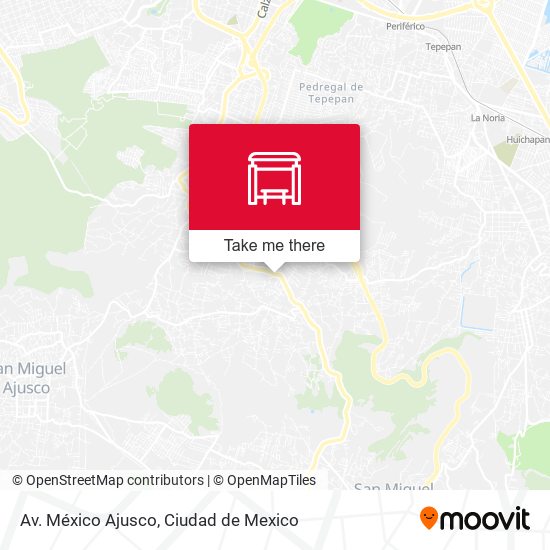 Av. México Ajusco map