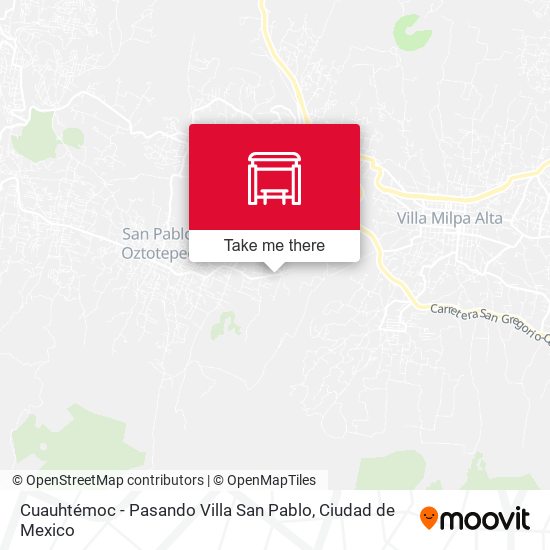 Cuauhtémoc - Pasando Villa San Pablo map
