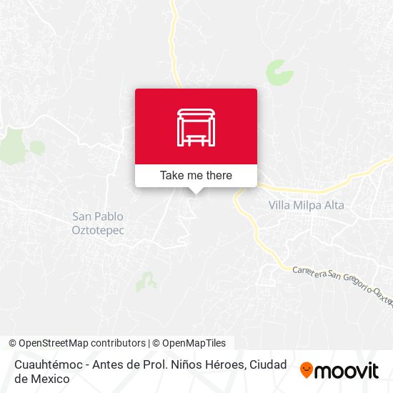 Cuauhtémoc - Antes de Prol. Niños Héroes map