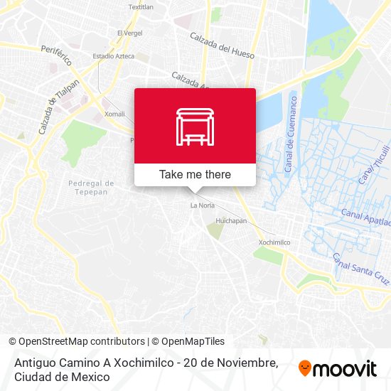 Mapa de Antiguo Camino A Xochimilco - 20 de Noviembre
