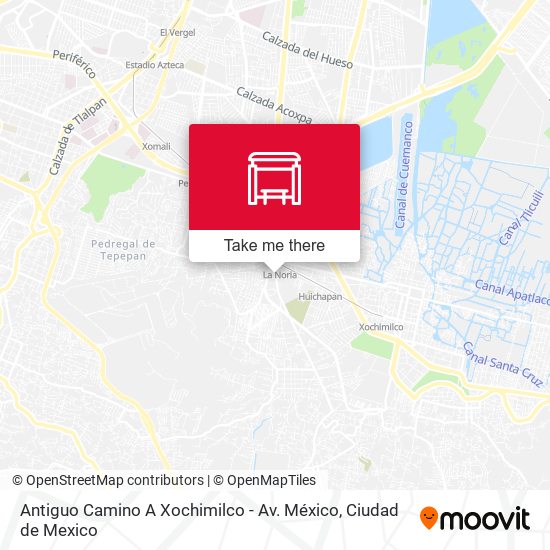Antiguo Camino A Xochimilco - Av. México map