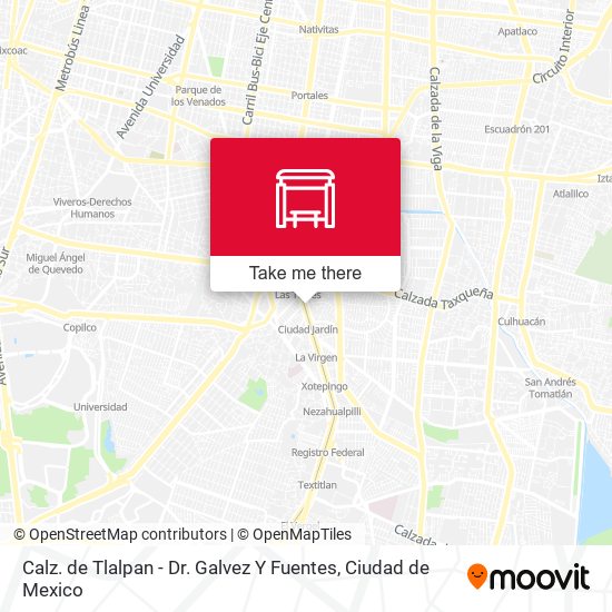 Calz. de Tlalpan - Dr. Galvez Y Fuentes map