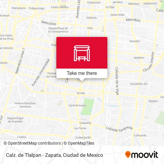 Calz. de Tlalpan - Zapata map