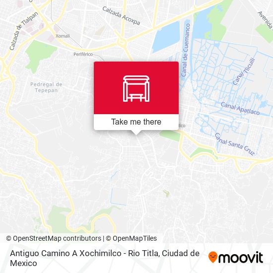 Antiguo Camino A Xochimilco - Rio Titla map