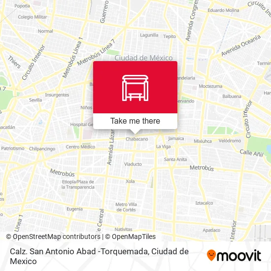 Mapa de Calz. San Antonio Abad -Torquemada