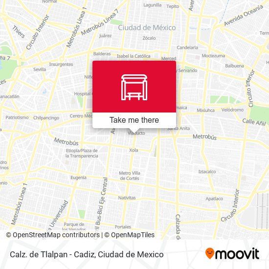 Calz. de Tlalpan - Cadiz map