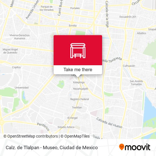 Calz. de Tlalpan - Museo map