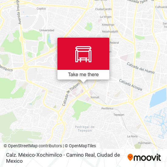 Calz. México-Xochimilco - Camino Real map