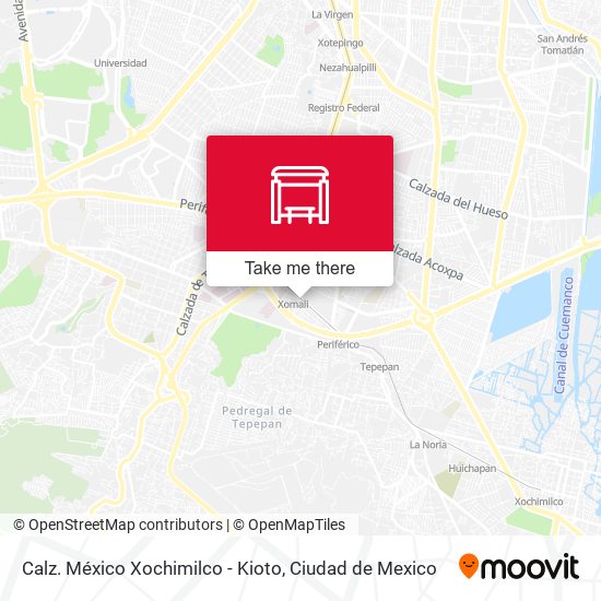 Calz. México Xochimilco - Kioto map