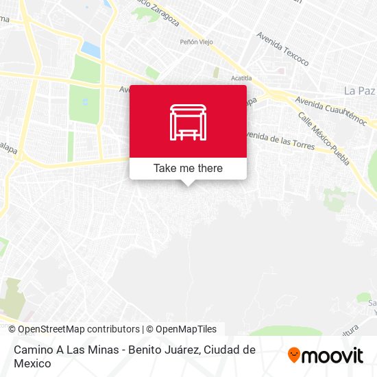 Camino A Las Minas - Benito Juárez map