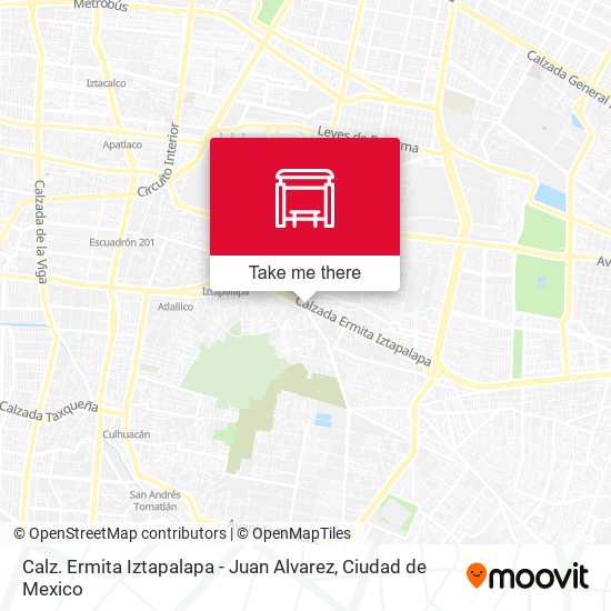 Calz. Ermita Iztapalapa - Juan Alvarez map