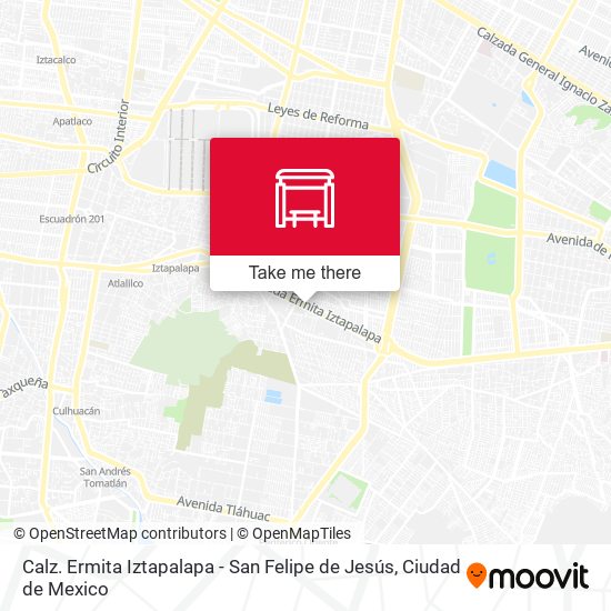 Calz. Ermita Iztapalapa - San Felipe de Jesús map