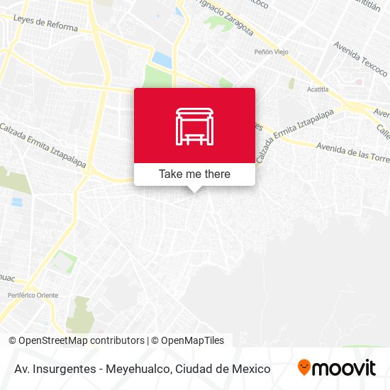Av. Insurgentes - Meyehualco map