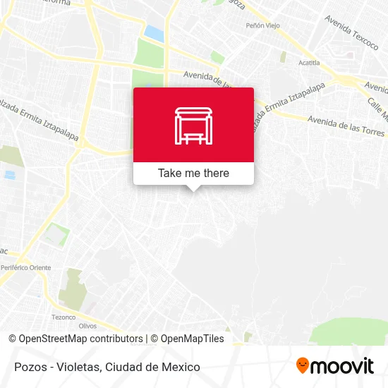Pozos - Violetas map