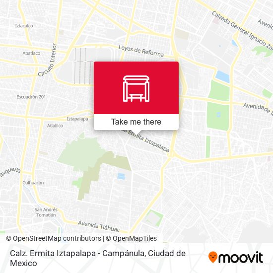 Calz. Ermita Iztapalapa - Campánula map