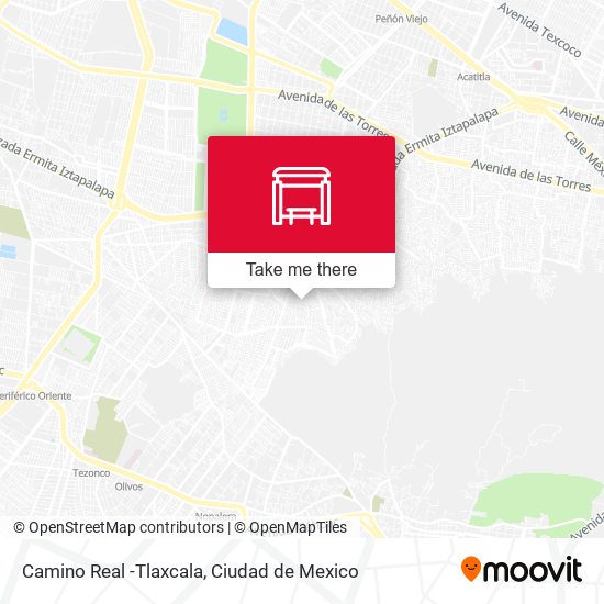 Camino Real -Tlaxcala map