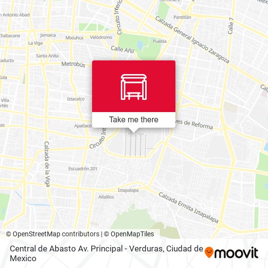 Mapa de Central de Abasto Av. Principal - Verduras
