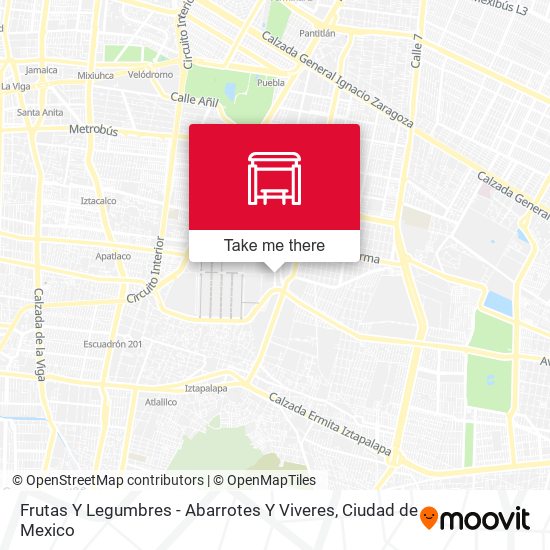 Frutas Y Legumbres - Abarrotes Y Viveres map