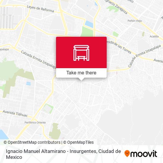 Ignacio Manuel Altamirano - Insurgentes map