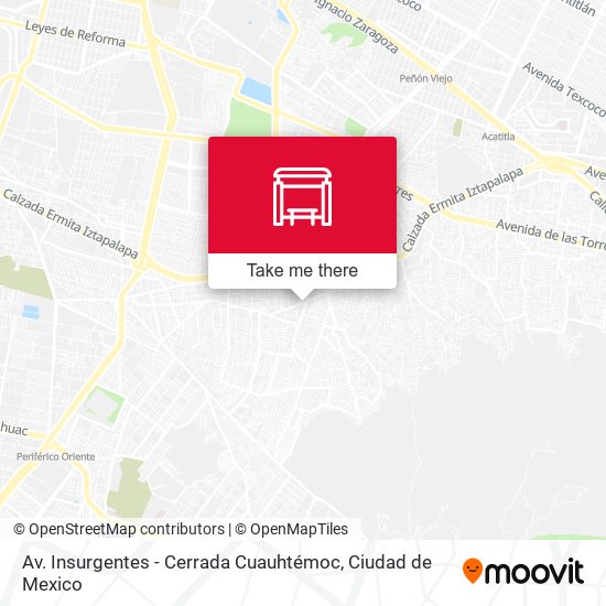 Mapa de Av. Insurgentes - Cerrada Cuauhtémoc