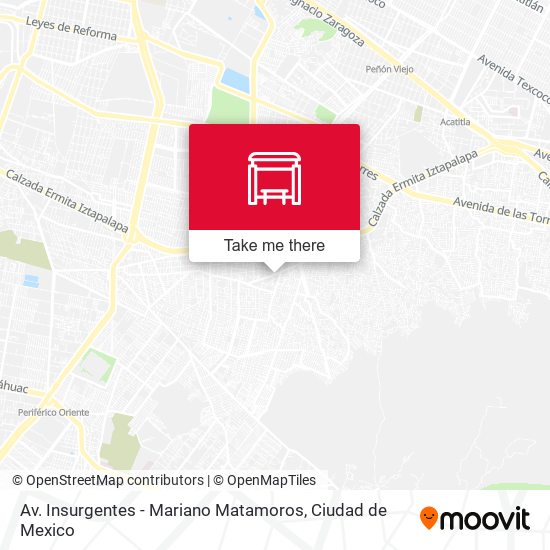 Av. Insurgentes - Mariano Matamoros map