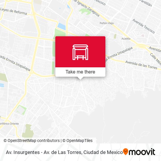 Mapa de Av. Insurgentes - Av. de Las Torres