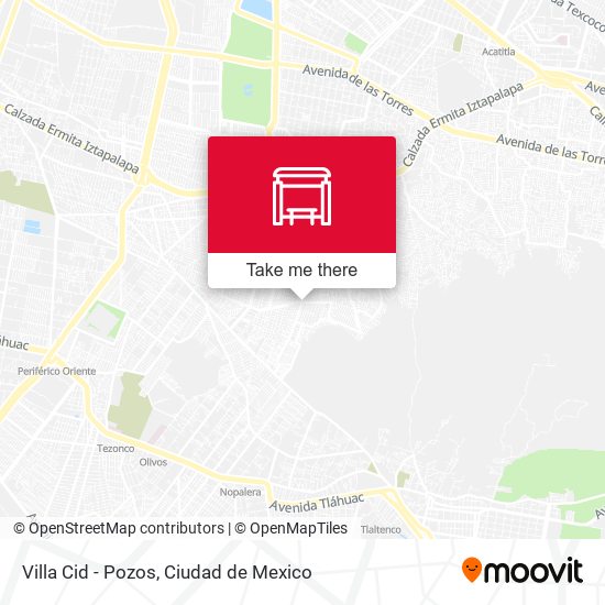 Villa Cid - Pozos map