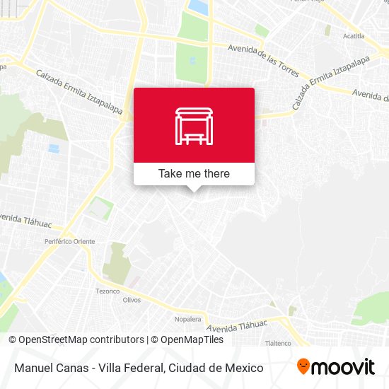 Manuel Canas - Villa Federal map