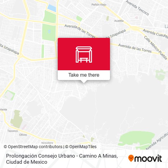 Prolongación Consejo Urbano - Camino A Minas map