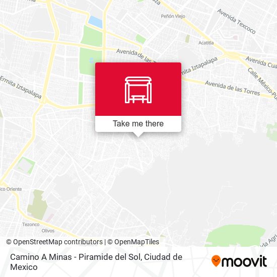Camino A Minas - Piramide del Sol map