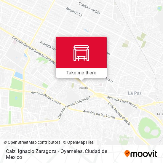 Calz. Ignacio Zaragoza - Oyameles map
