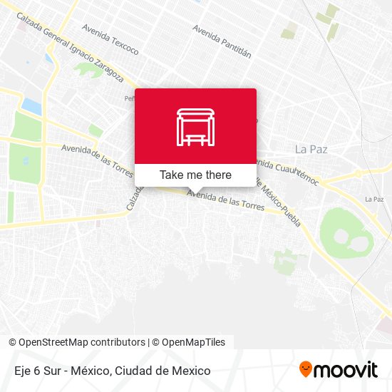 Eje 6 Sur - México map