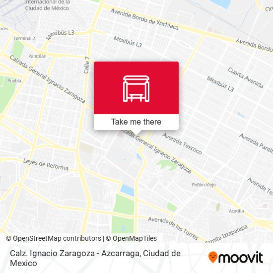 Calz. Ignacio Zaragoza - Azcarraga map