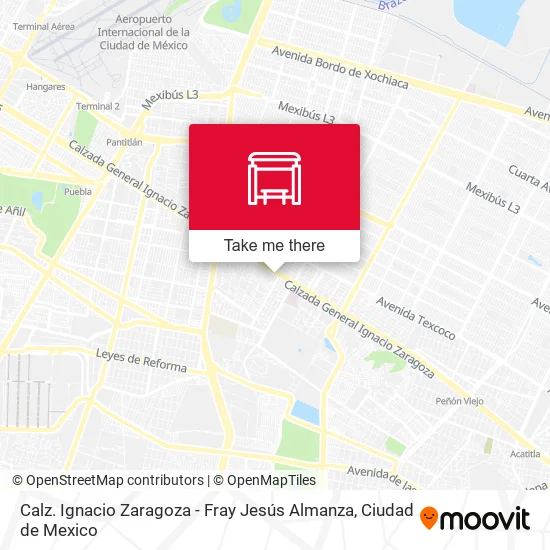 Mapa de Calz. Ignacio Zaragoza - Fray Jesús Almanza