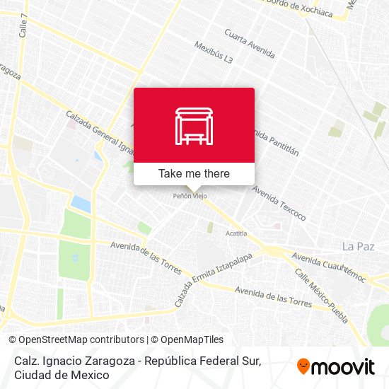 Mapa de Calz. Ignacio Zaragoza - República Federal Sur
