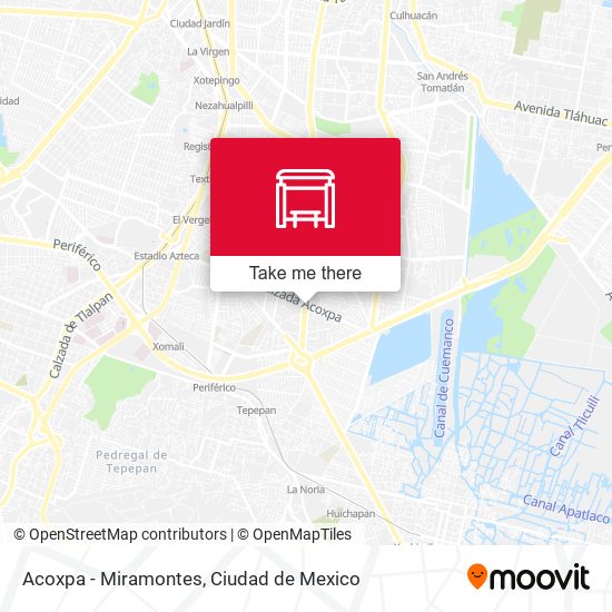 Acoxpa - Miramontes map