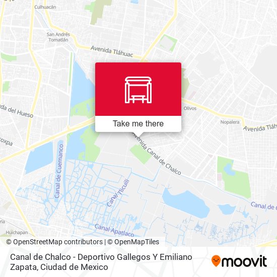 Canal de Chalco - Deportivo Gallegos Y Emiliano Zapata map