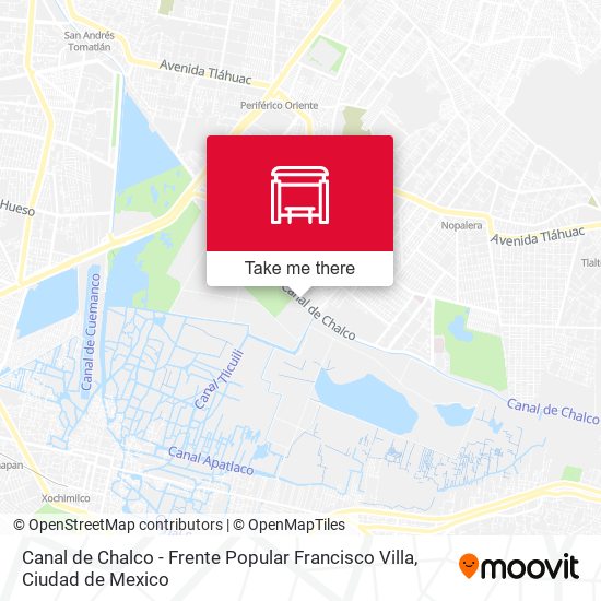 Mapa de Canal de Chalco - Frente Popular Francisco Villa